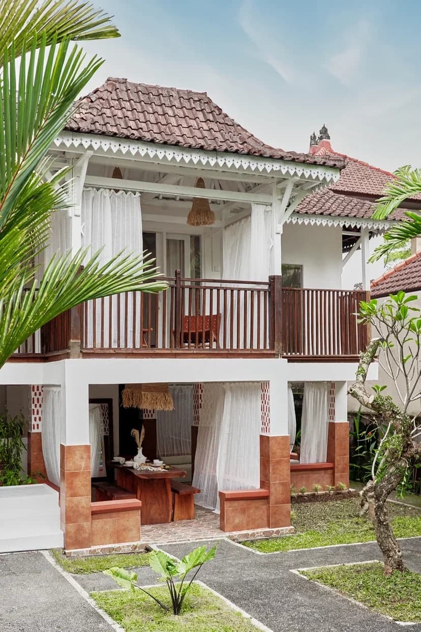 ATELIERO-managed two-story villa exterior in Bali